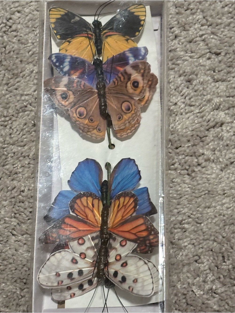 Decorative Multicolor Butterfly Wall Accents - Set of 8